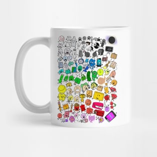 BFDI Inanimate Insanity All Characters (Transparent) Mug